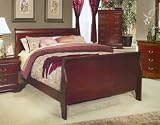 Cherry Finish Twin Size Sleigh Bed
