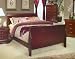 Cherry Finish Twin Size Sleigh Bed