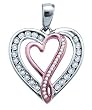 0.12CTW DIAMOND HEART PENADANT
