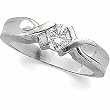 14K White Gold Diamond Solitaire Engagement Ring - 0.50 Ct.