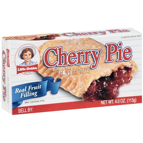 Little Debbie Cherry Fruit Pies 4 oz Individually Packaged (6 Pack)