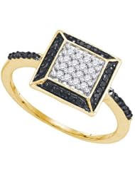 0.26CTW BLACK DIAMOND MICRO-PAVE RING