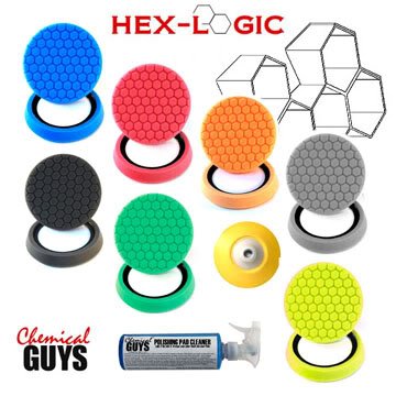 HEX LOGIC ROTARY BUFFING PAD EVERYTHING KIT + FREE BACKING PLATE & FREE BONUS (9 ITEMS)