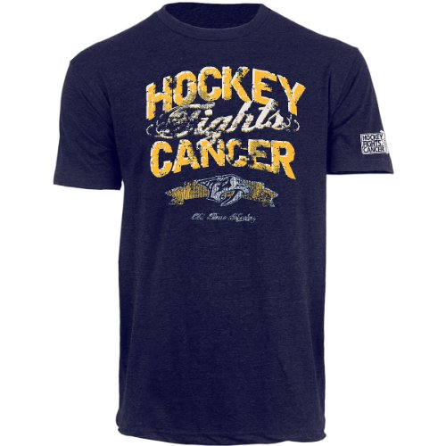 Old Time Hockey Nashville Predators 2011 Nhl Hockey Fights Cancer T-Shirt Extra Large