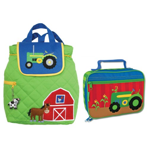 Lunch Boxes for Kids Stephen Joseph Quilted Farm Backpack And Tractor