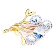 April Birthstone Olive Branch Golden Brooch