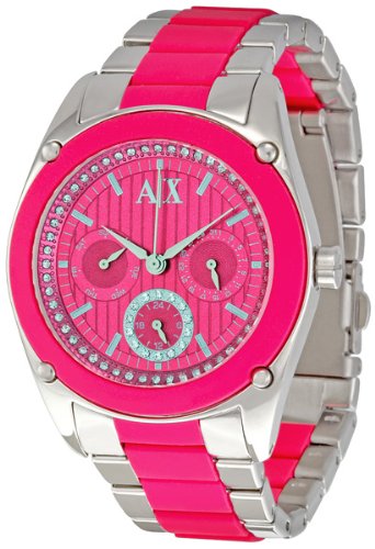 Armani Exchange Active Chronograph Pink Dial Crystal Ladies Watch Armani Exchange Active Chronograph Pink Dial Crystal Ladies Watch