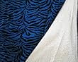Super Soft Queen Faux Fur / Micro Fiber Reversible Blanket / Bedspread / Throw - Zebra Blue