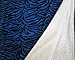 Super Soft Queen Faux Fur / Micro Fiber Reversible Blanket / Bedspread / Throw - Zebra Blue