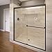 Basco Classic Sliding Shower Door, Fits 40-44 inch opening, Clear Glass, Oil Rubbed Bronze Finish