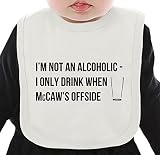 I'm Not An Alcoholic ネクタイを有する有機ビブ Medium