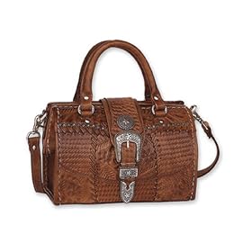 Doctor Bag Handbag Western Tooled Leather American West Purse