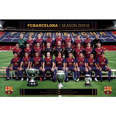 (24x36) FC Barcelona Team Photo 2011-12 Sports Poster Print