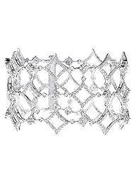 14k White Gold Flexible Womens Diamond Bracelet 24.6g (6.10Cttw, VS Clarity, G Color)