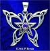Butterfly Pentacle Pendant with Amethyst