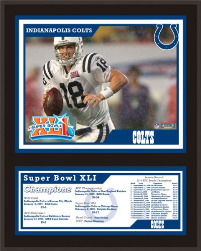 Mounted Memories Indianapolis Colts 12x15 Sublimated Plaque - Super Bowl XLI