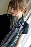 Womens Berry Dazzling Stripe Scarf