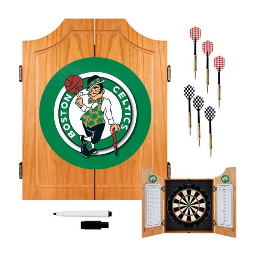 NBA Boston Celtics Wood Dart Cabinet Set