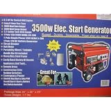 3500 Watt Generator w Electric Start by E Tools and More