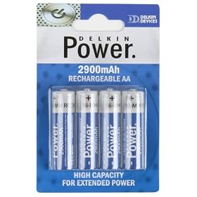 Delkin Devices DD AA-4PK-R29 Extended Power Rechargeable AA Batteries by Delkin