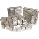100 Silver Jewelry Display Cotton Gift Storage Boxes