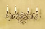 METAL SCROLLWK WALL CANDLEHLDR