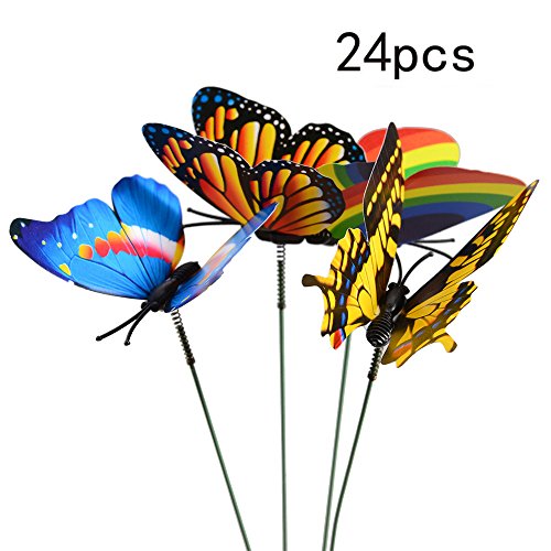 Bigthing butterfly stakes garden yard planter with pins decoratio…