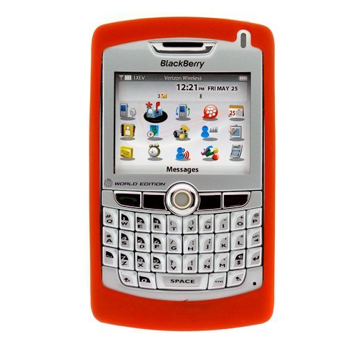 OEM Original Red Rubber Soft Silicone Skin Cover Case for RIM BlackBerry 8800 8820 8830 Smartphone