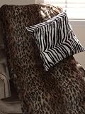 Long Hair Leopard | Faux Fur Throw | Reversible | 60 Inches by 70 Inches
