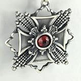 Vampire Medallion Cross Necklace Blood Iron Goth Anime
