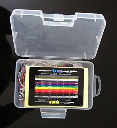 Breadboard Electronic Parts Pack Kit with a Plastic box for Arduino,Resistance,Servo 9G,Ceramic capacitors For Arduino DIY Maker (B KIT)