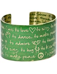 Mercedes Salazar "Enchanted Forest" Engraved and Resined Hand made Cuff Now Is The Time To