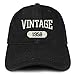Trendy Apparel Shop Vintage 1958 Embroidered 60th Birthday Relaxed Fitting Cotton Cap - Black