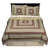 Review Pem America  / - Brown Watermill Pond Comforter - Full/Queen