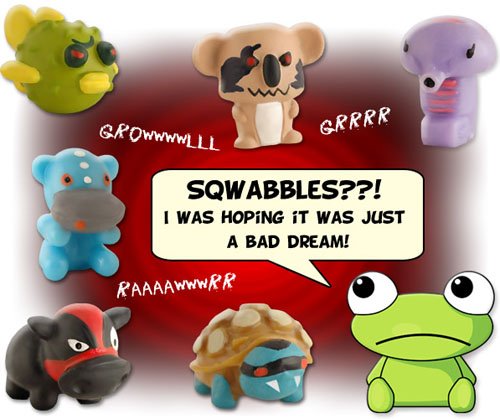BARNYARD MANIA - Complete Set of 5 SUPER RARE SQWABBLES Squishies W/ GAME CODES FOR SQWISHLAND WEBSITE