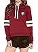 Choies Women Alien Print Striped Sleeve Drawstring Pullover Sweatshirt Hoodie