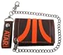 Atari Logo Brown and Orange Pleather Wallet with Chain