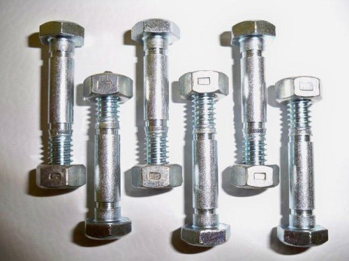 6 Pack, Shear Pins and Nuts, Replaces Ariens 532005, 53200500. On Sale