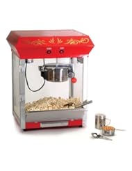 Maxi-Matic EPM-650 Elite 6-Ounce Old Fashioned Table Top Popcorn Popper Machine with Accessories, Red
