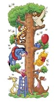Decofun, Disney Winnie the Pooh Self Adhesive Wall Sticker Growth Chart