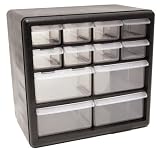 HOMAK HA01012001 12-Drawer Plastic Parts Organizer