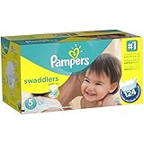 Pampers Swaddlers Diapers Size 5 Economy Pack Plus 124 Count