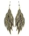 Burnished Goldtone Angel Wing Dangle Earrings Fashion Jewelry