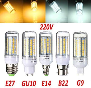 Bulb, E14 / G9 / GU10 / E26/E27 / B22 18 W 102x2835SMD 1650 LM Warm White / Cool White LED Corn Bulbs AC 220-240 V ( Connector : E14 , Light Source Color : Cool White , Voltage : 220V )