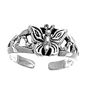 Sterling Silver Toe Ring - Butterfly