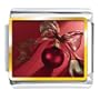 Red Christmas Ornament With Ribbon Italian Charms Bracelet Link