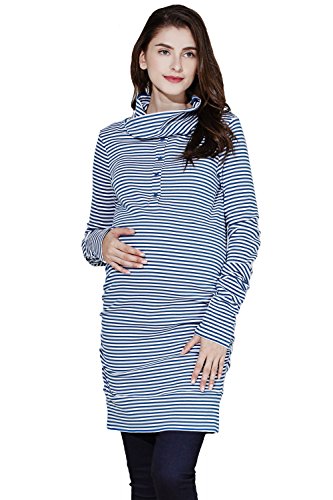 Sweet Mommy Loose Turtleneck Nursing and Maternity Long Sleeve Top