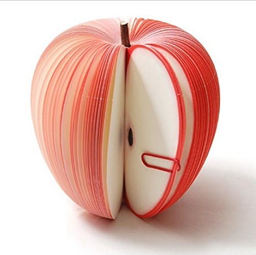 3CERA® Fruit Notepad, Memo Pad, Paper Note Great for Gift, Stocking Stuffer~ Red apple Style，150 pages