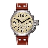 TW Steel Men's TW5 Canteen Brown Leather Cream Dial Watch