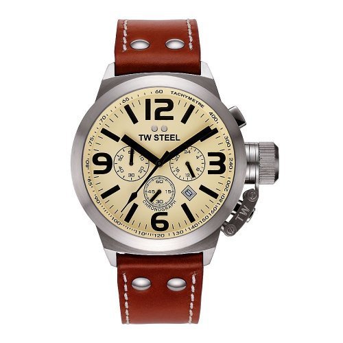 TW Steel Canteen 45 MM Ivory Dial Mens Watch TW1
